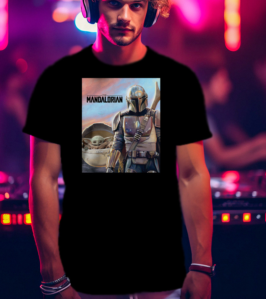 The Mandalorian Star Wars The Child Painting Scene T-Shirt