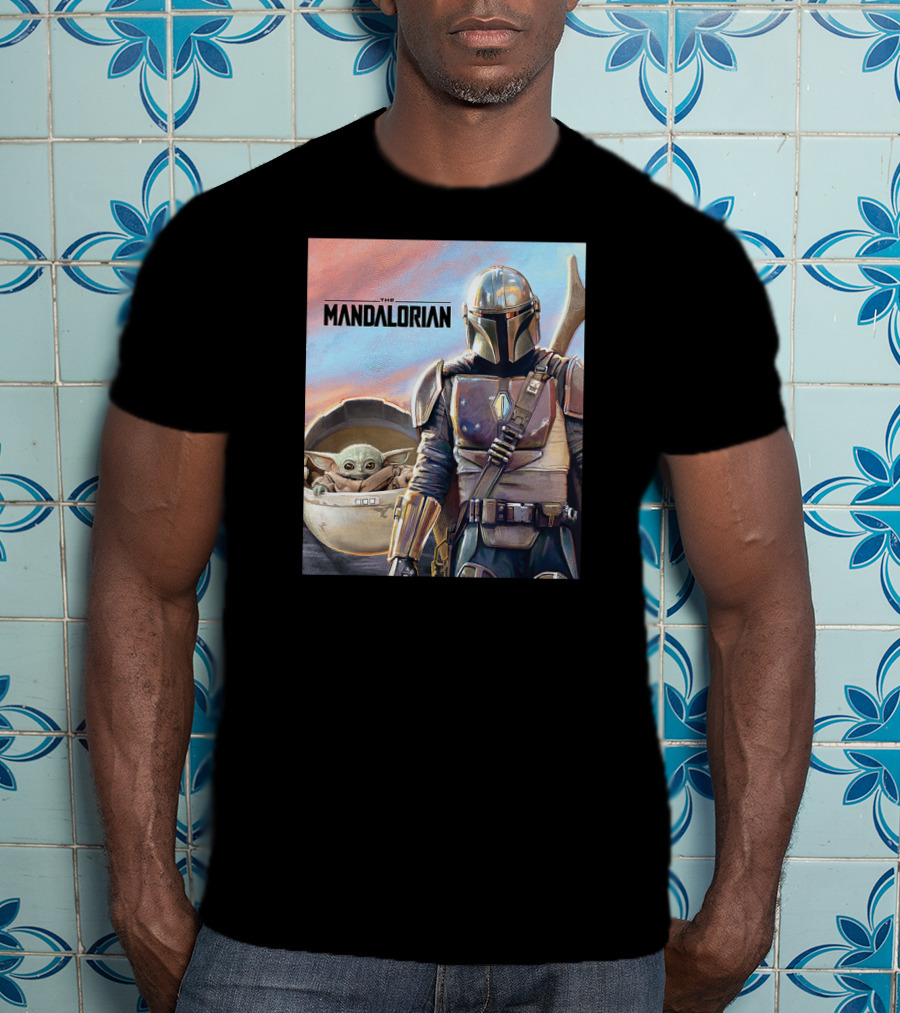 The Mandalorian Star Wars The Child Painting Scene T-Shirt