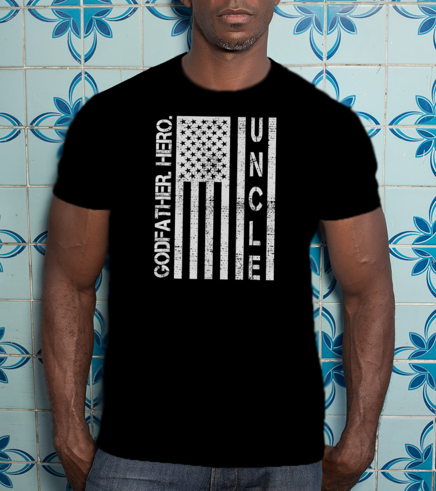 Uncle Godfather Hero USA Flag T-Shirt