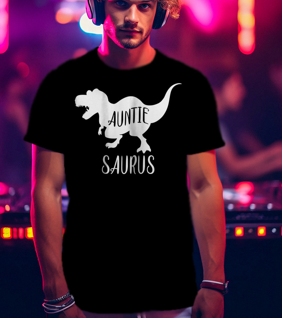 Auntie Saurus Dinosaur Family Matching Aunt T-Shirt