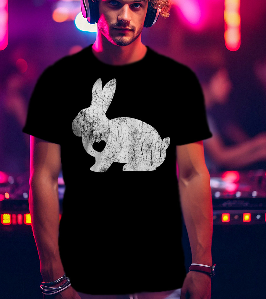 Love Heart Bunny Rabbit Lover Animal Pet Owner Easter T-Shirt