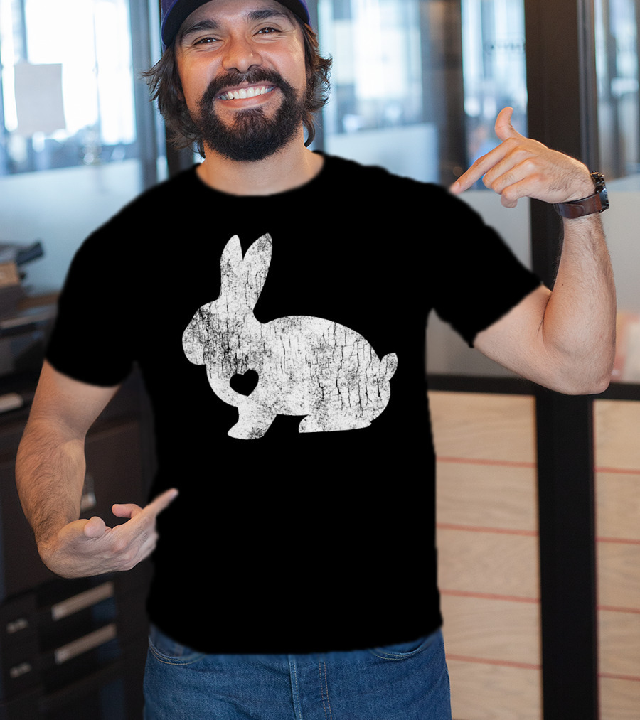 Love Heart Bunny Rabbit Lover Animal Pet Owner Easter T-Shirt