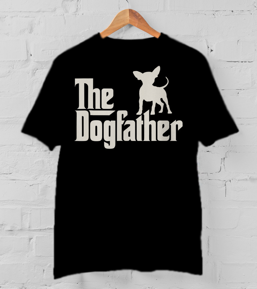 The Dogfather Chihuahua Funny Dog Owner Black T-Shirt