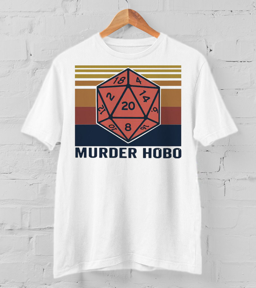 Murder Hobo D20 Dice Vintage RPG T-Shirt