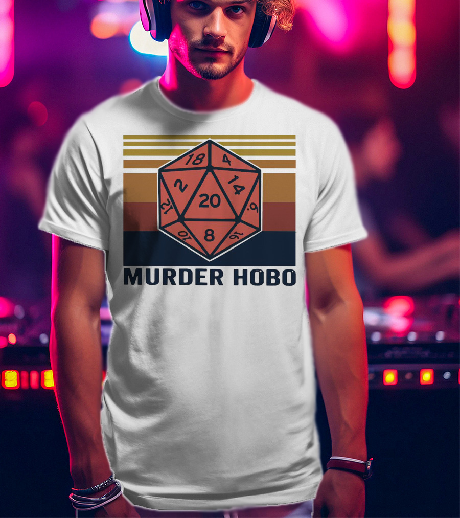 Murder Hobo D20 Dice Vintage RPG T-Shirt