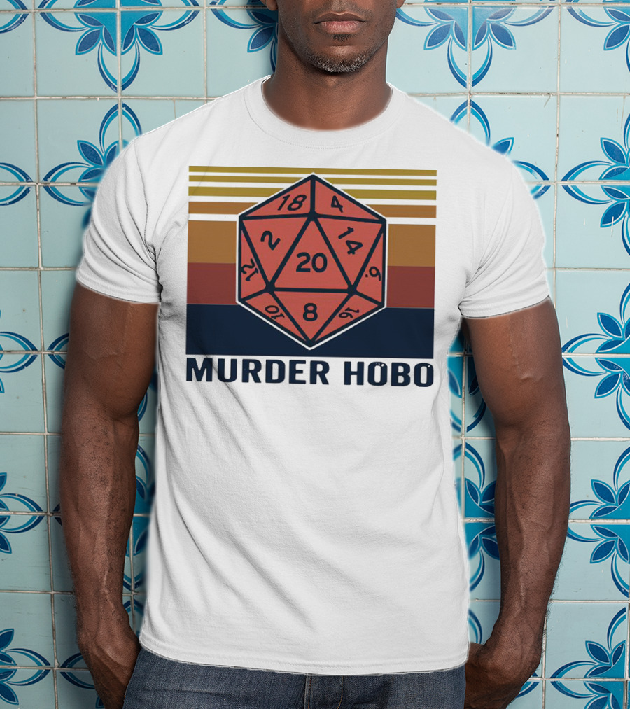 Murder Hobo D20 Dice Vintage RPG T-Shirt