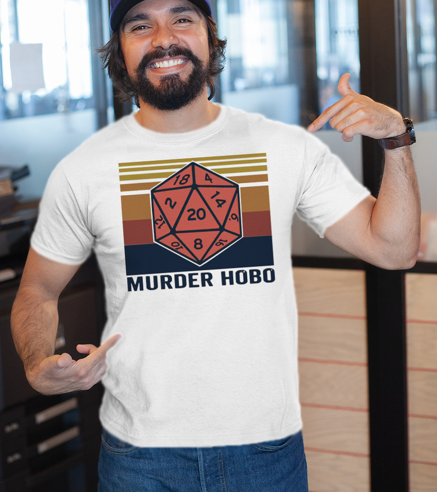 Murder Hobo D20 Dice Vintage RPG T-Shirt