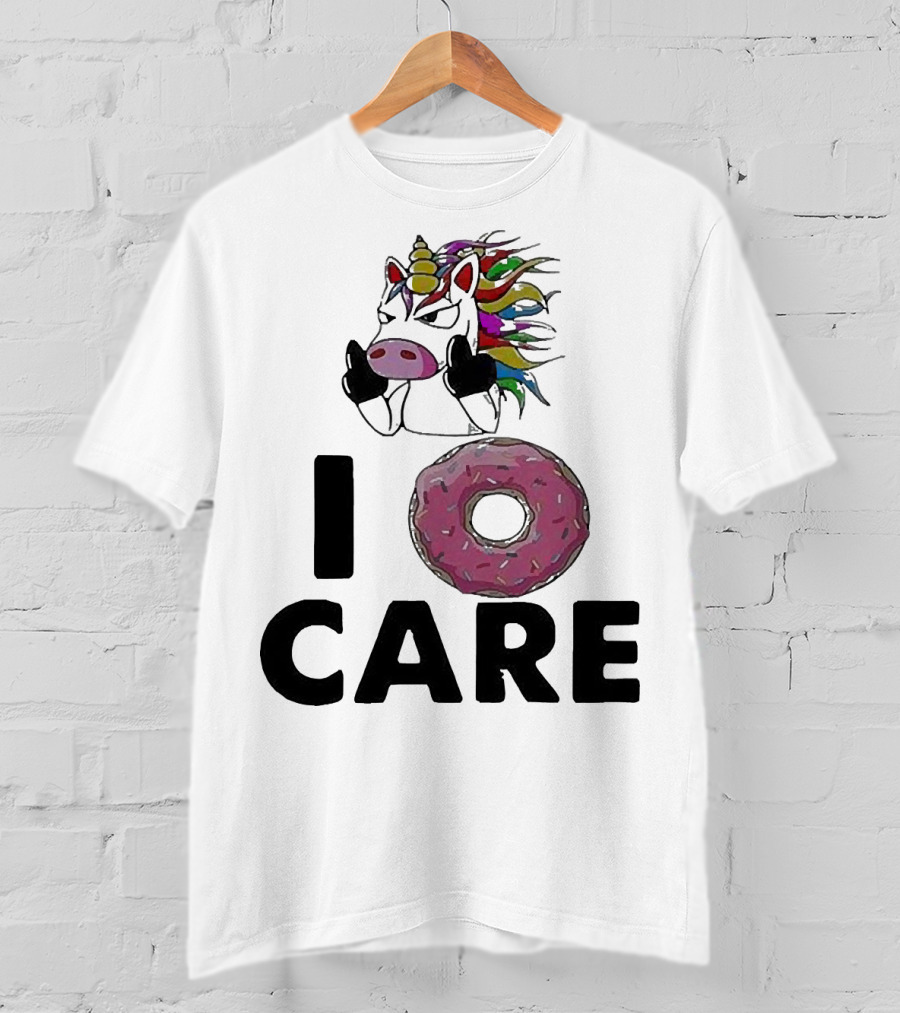 Unicorn Donut I Care Magic Rainbow Attitude T-Shirt