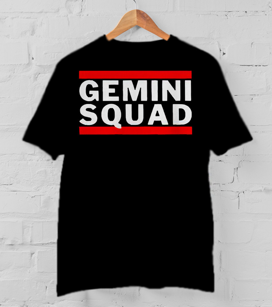GEMINI SQUAD Bold Red Accent T-Shirt