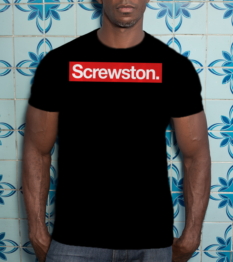 Screwston Houston Box Logo Premium Fitted T-Shirt