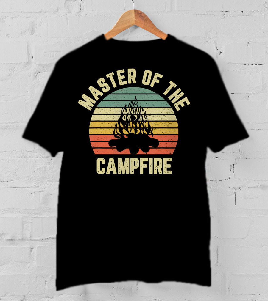 Master Of The Campfire Vintage Camper Retro Camping Fireside Expert T-Shirt
