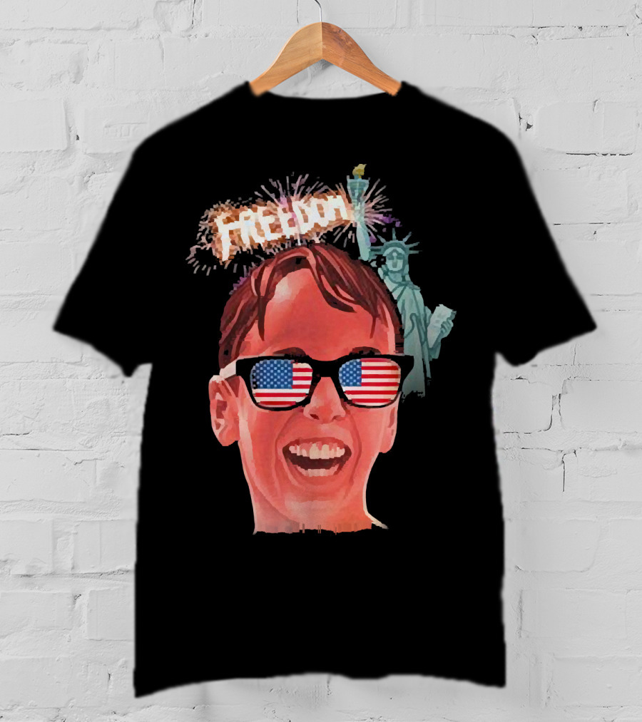 Michael Squints Palledorous Freedom USA Flag Statue Of Liberty T-Shirt
