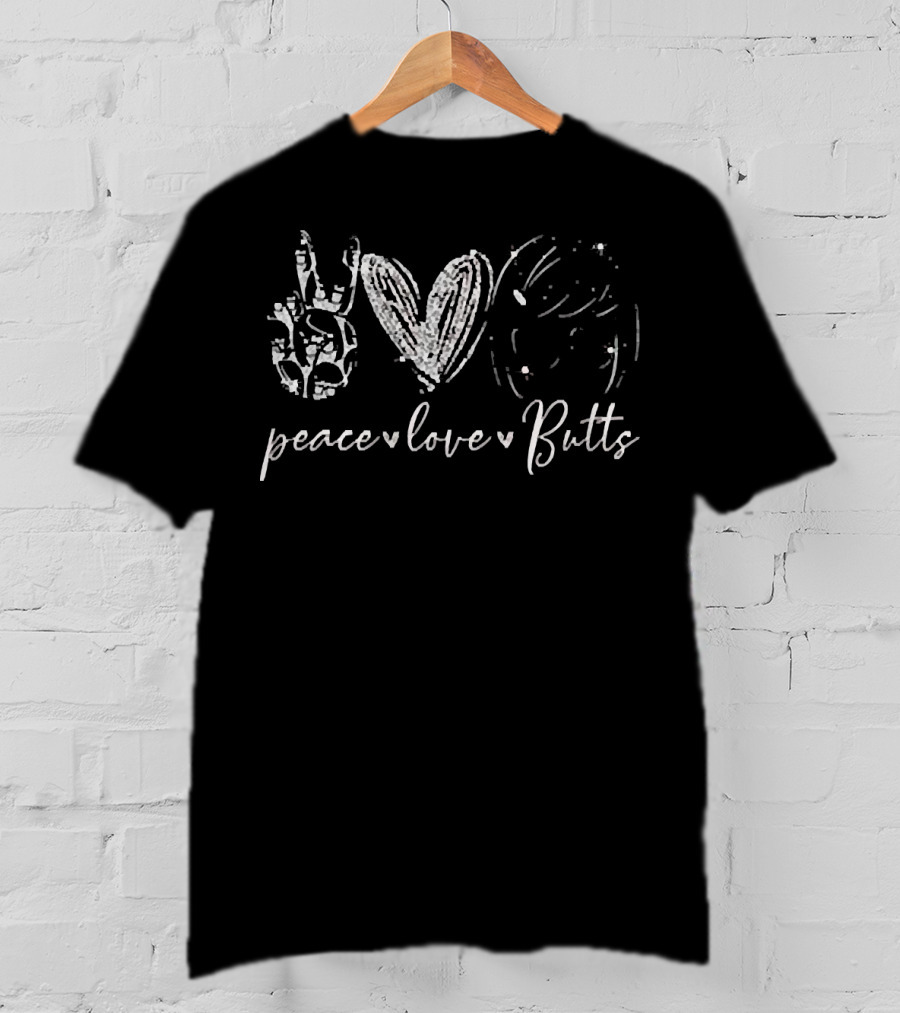 Peace Love Butts Tina Belcher Peace Sign Heart T-Shirt