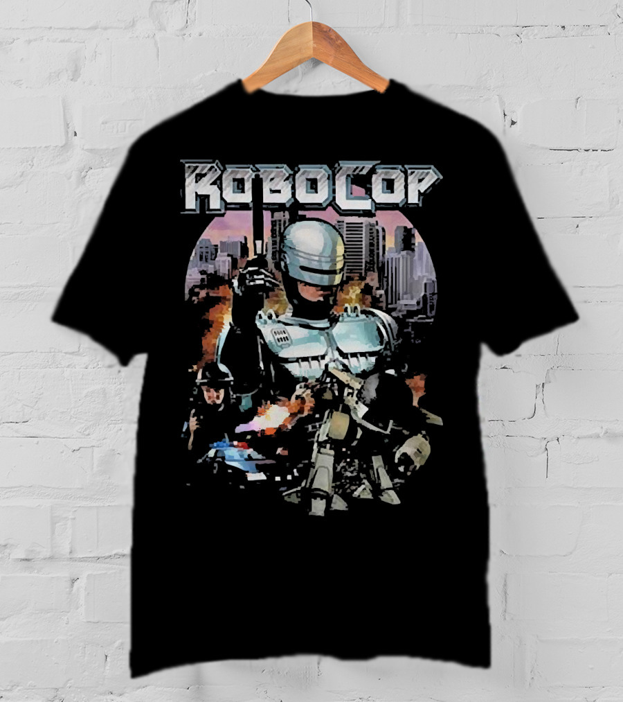 Robocop Explosive Urban Justice Scene T-Shirt