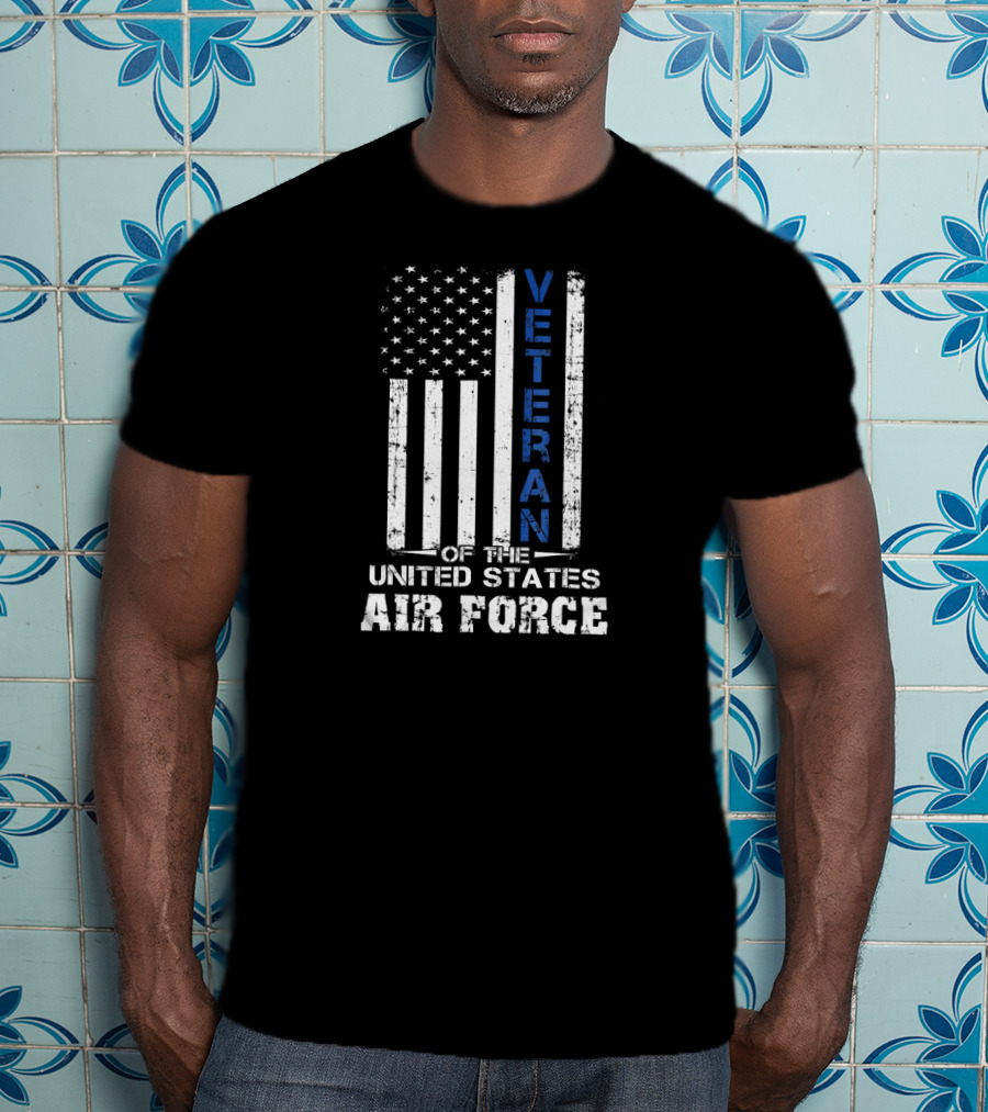 Veteran Of The United States Air Force USAF American Flag T-Shirt