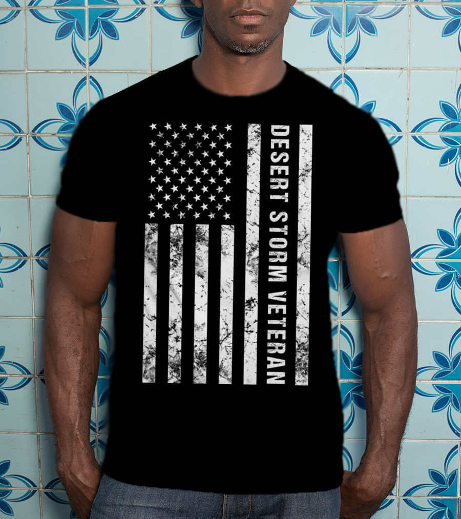 American Flag Desert Storm Veteran T-Shirt