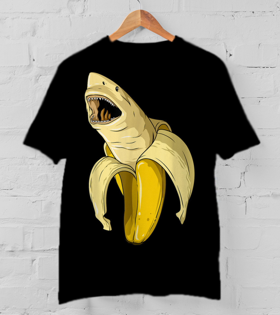 Banana Shark Banana Themed Shark Themed Party Banana Shark T-Shirt