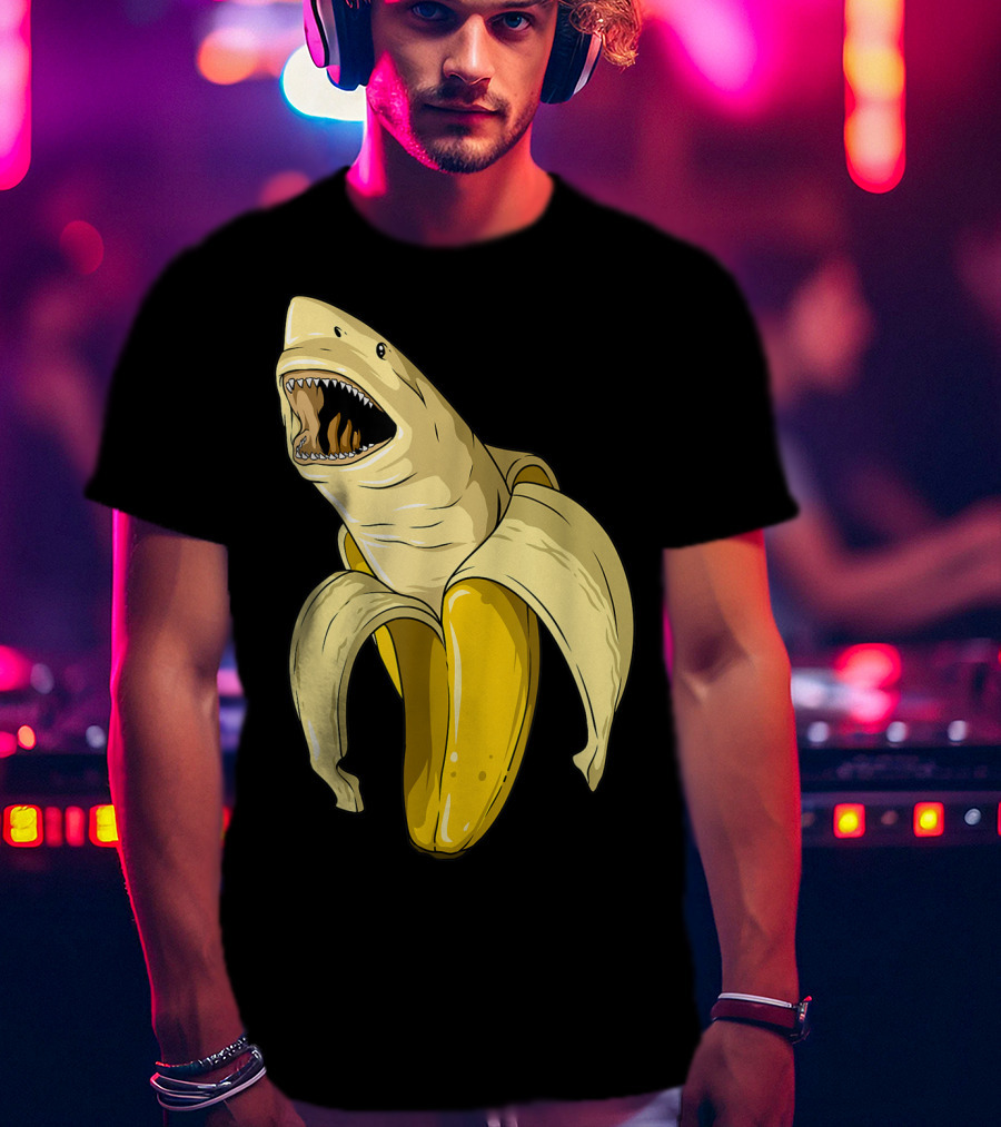 Banana Shark Banana Themed Shark Themed Party Banana Shark T-Shirt