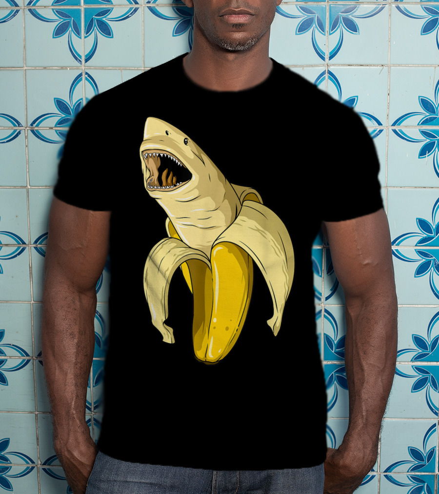 Banana Shark Banana Themed Shark Themed Party Banana Shark T-Shirt