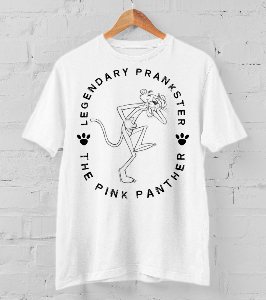 Legendary Prankster The Pink Panther Circle Sketch T-Shirt