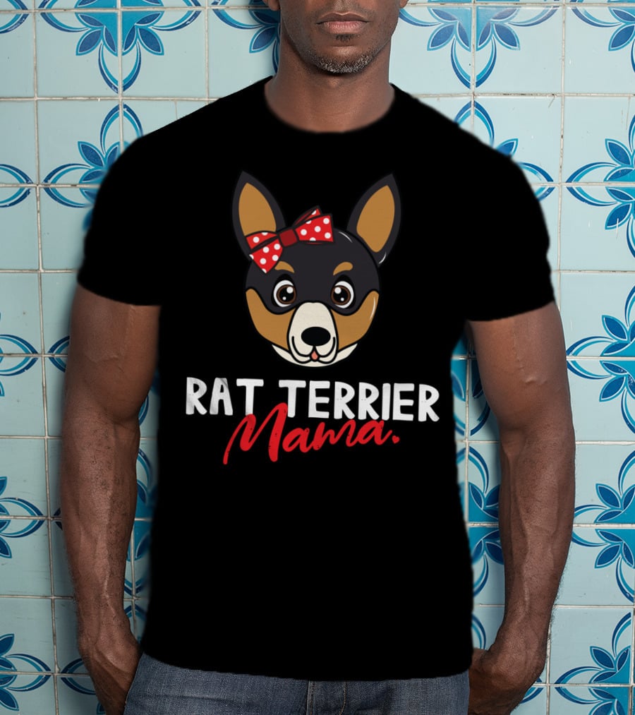 Rat Terrier Mama With Bow T-Shirt