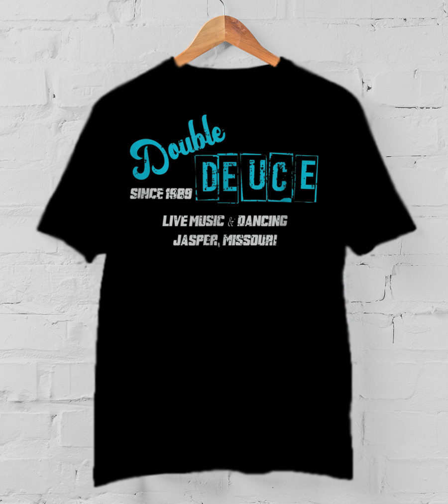 Double Deuce Live Music Dancing Since 1969 Jasper Missouri Retro 80s Roadhouse T-Shirt