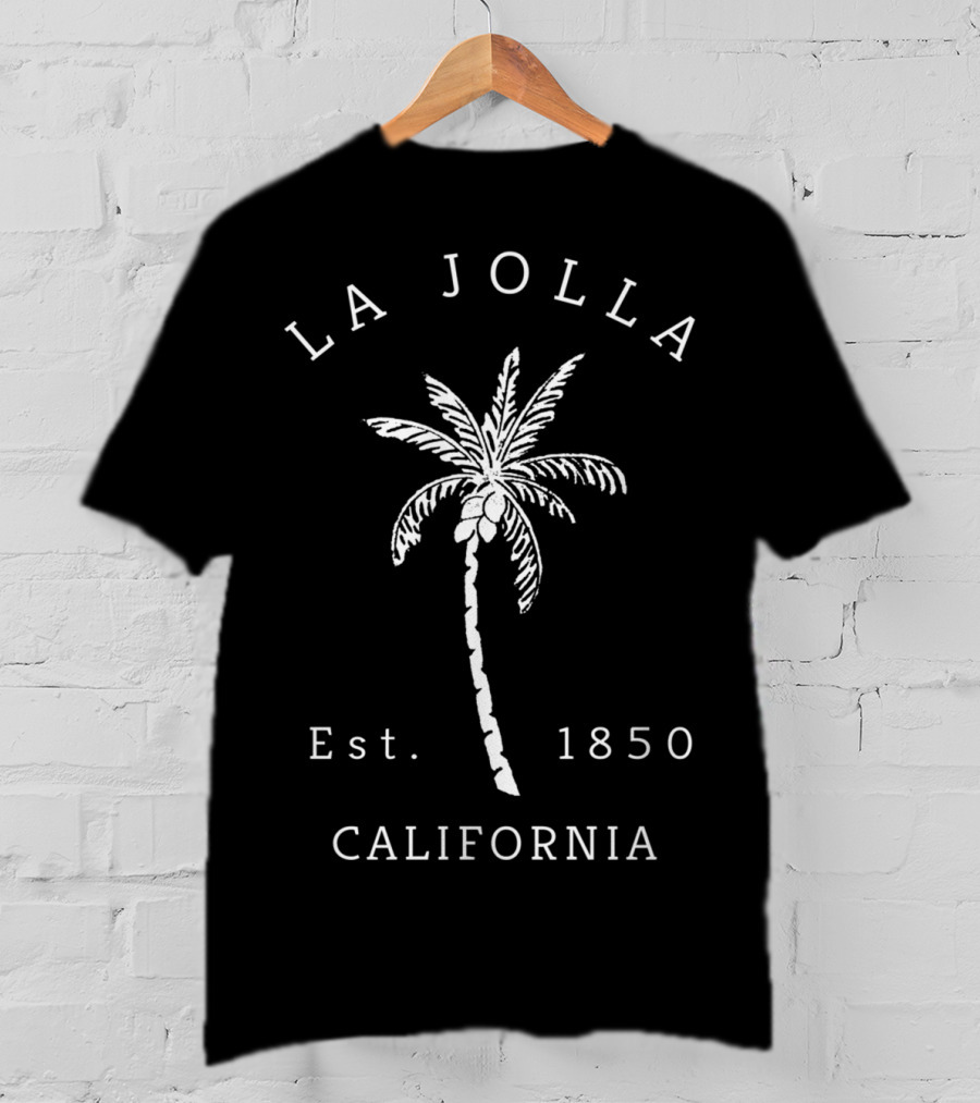 La Jolla California Est. 1850 Retro Palm Tree T-Shirt