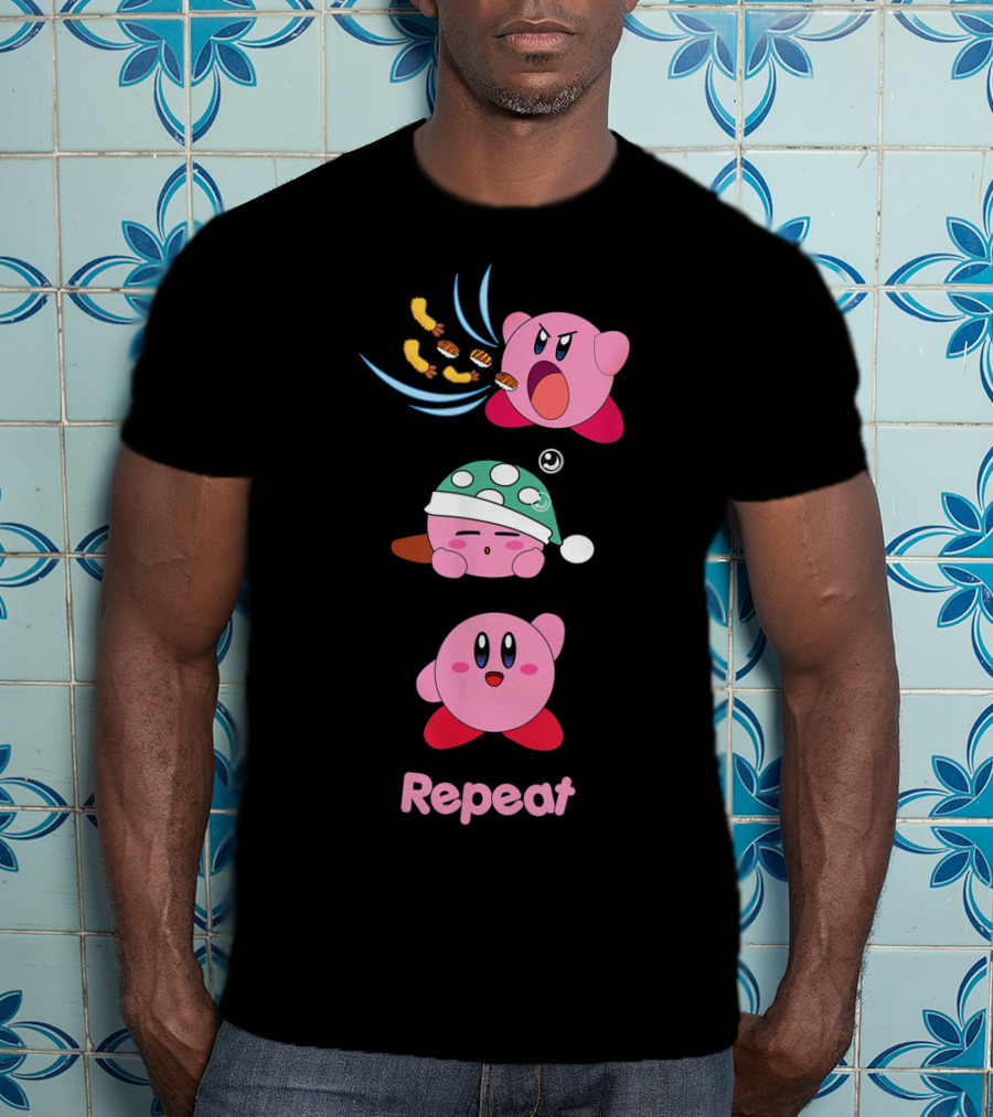 Kirby Eat Sleep Conquer Repeat T-Shirt