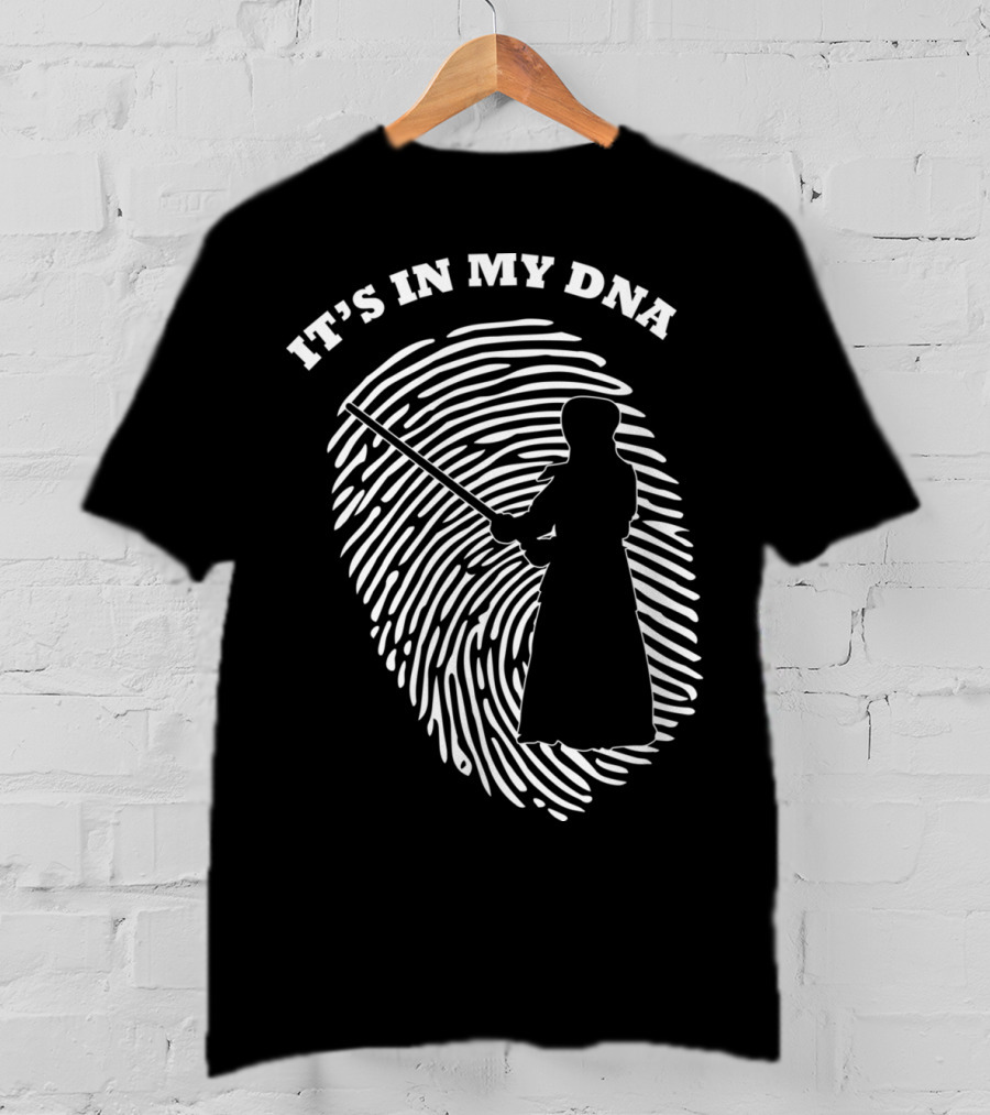 It's In My DNA Kendo Sword Fighter Fingerprint T-Shirt