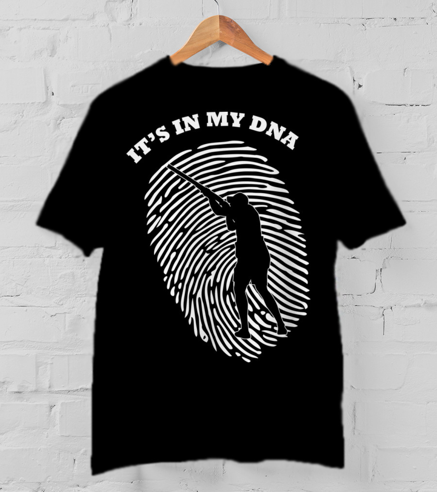 It's In My DNA Skeet Shooting Shooter Fingerprint T-Shirt