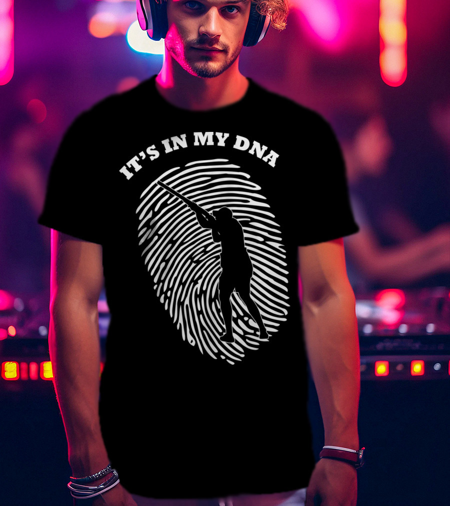 It's In My DNA Skeet Shooting Shooter Fingerprint T-Shirt