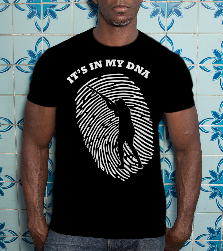 It's In My DNA Skeet Shooting Shooter Fingerprint T-Shirt
