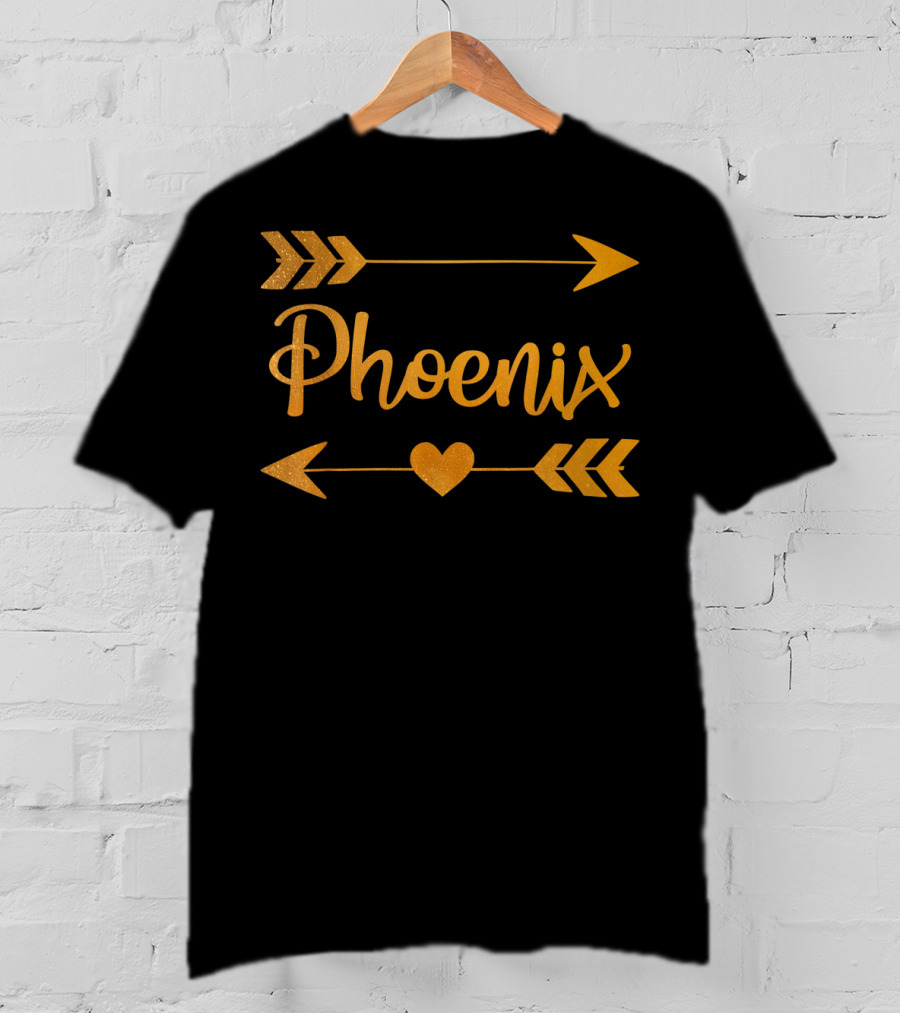 Phoenix Az Arizona Heart And Arrow City Home Roots Usa T-Shirt