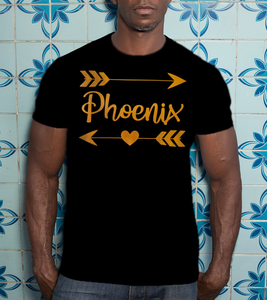 Phoenix Az Arizona Heart And Arrow City Home Roots Usa T-Shirt