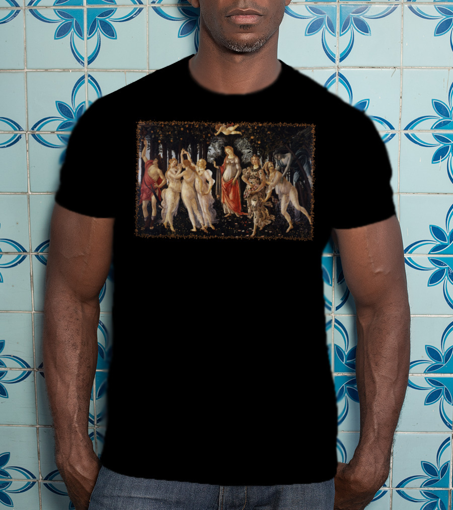Primavera Spring Sandro Botticelli Classical Renaissance Art Botanical Motif T-Shirt