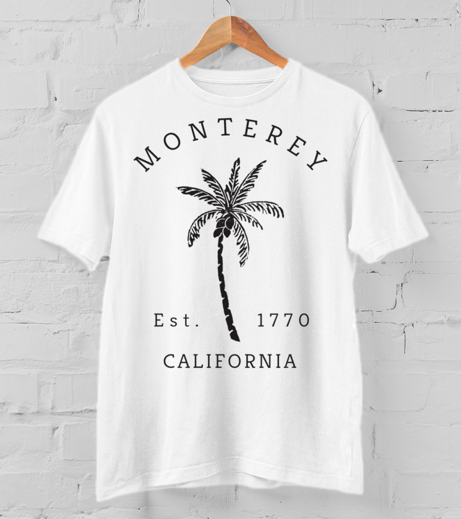 Monterey California Est. 1770 Palm Tree Retro Cool T-Shirt