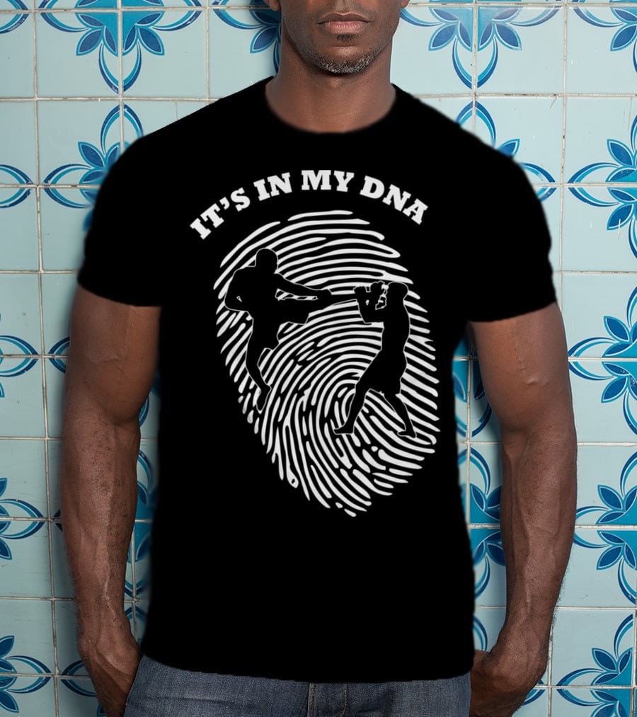 It's In My DNA Mixed Martial Arts MMA Fighters Fingerprint T-Shirt