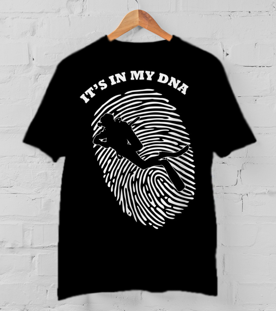 It's In My Dna Scuba Diving Diver Fingerprint T-Shirt