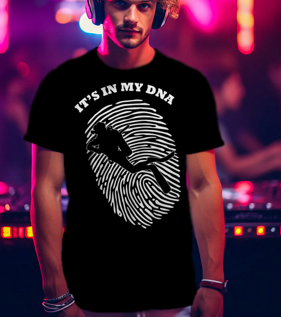 It's In My Dna Scuba Diving Diver Fingerprint T-Shirt