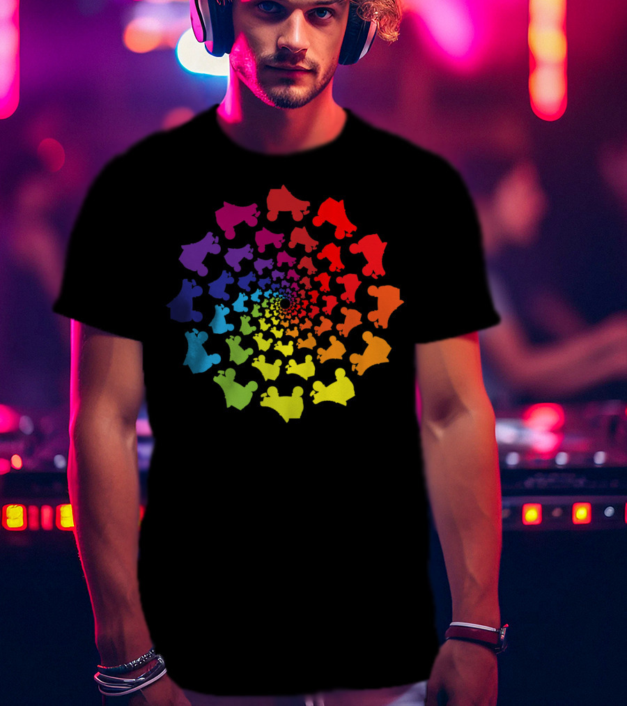Rainbow Spiral Roller Derby Skates T-Shirt