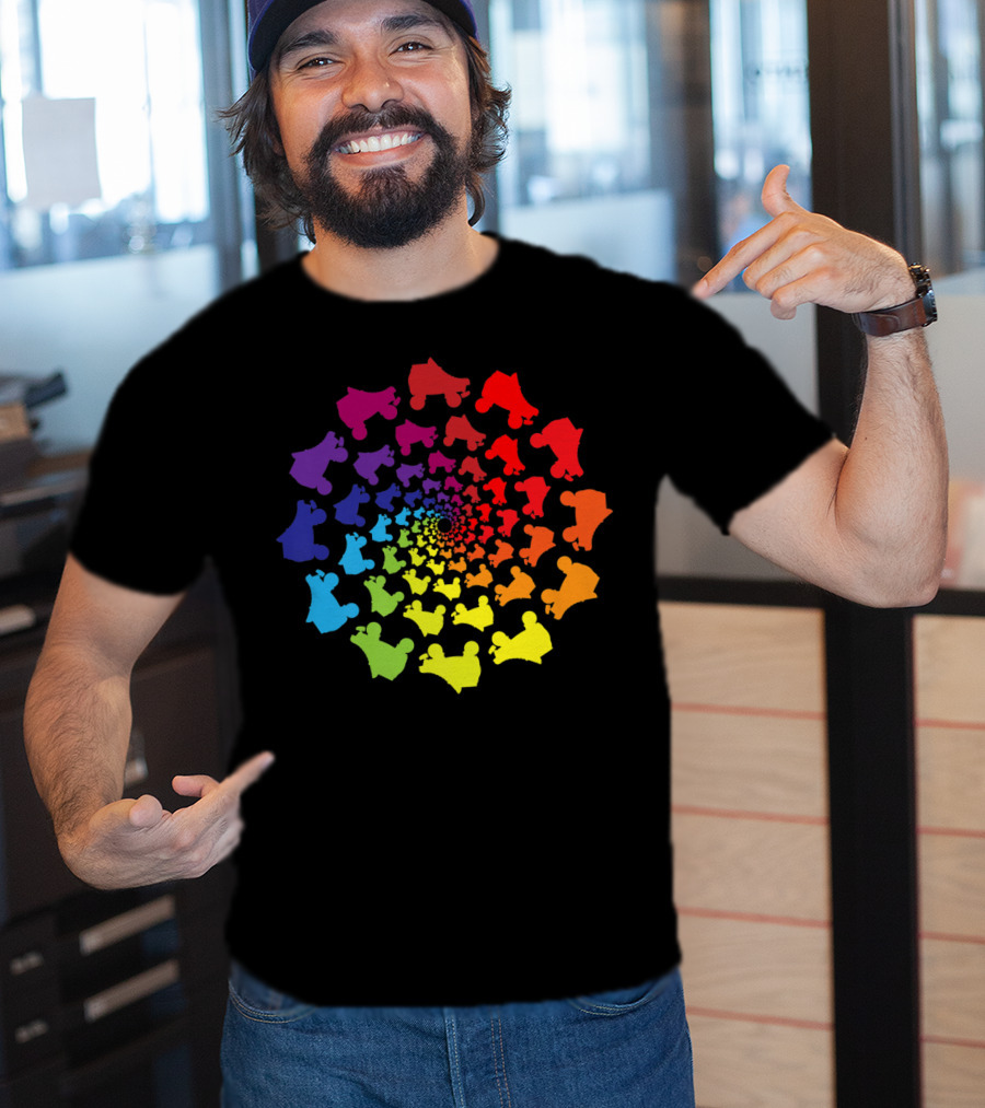 Rainbow Spiral Roller Derby Skates T-Shirt