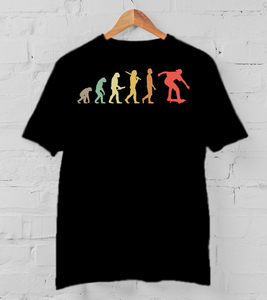 Skating Evolution Retro For Skaters Evolution Stages Skater Evolution T-Shirt