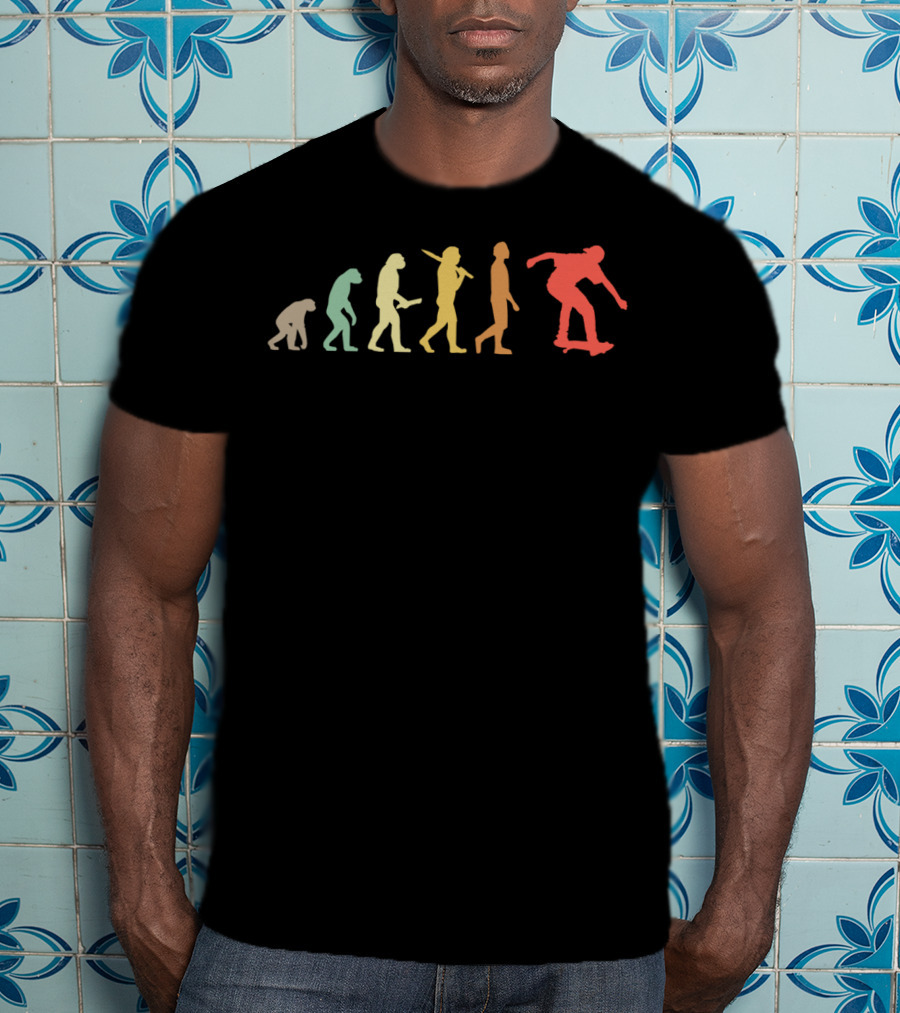 Skating Evolution Retro For Skaters Evolution Stages Skater Evolution T-Shirt
