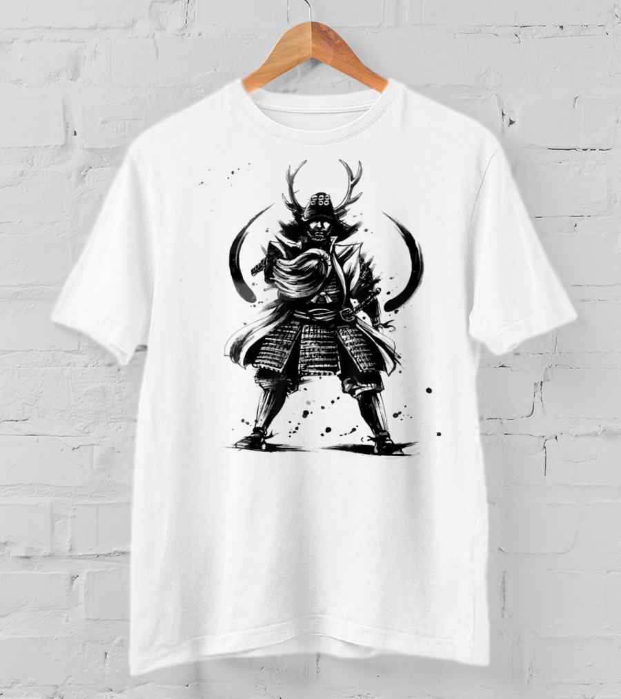 Samurai Warrior Bushido Sword Mask Japanese Armor T-Shirt