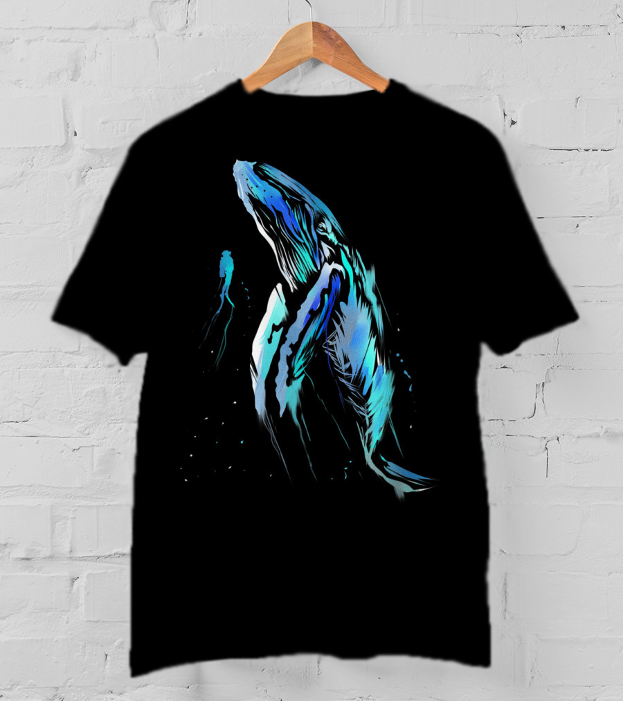 Scuba Diver And Humpback Whale Ocean Adventure T-Shirt