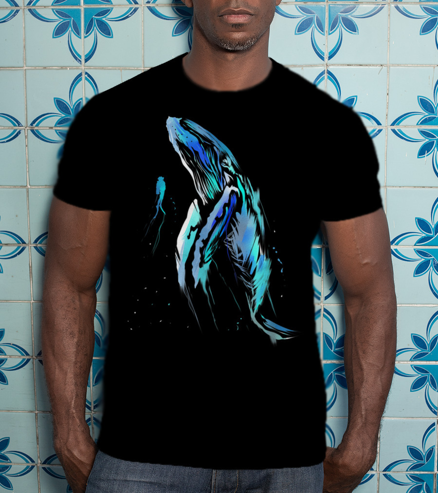 Scuba Diver And Humpback Whale Ocean Adventure T-Shirt