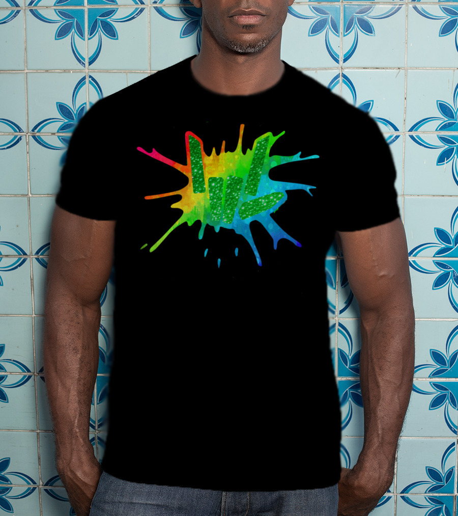 Love Youth And Beautiful Rainbow Paint Splash T-Shirt