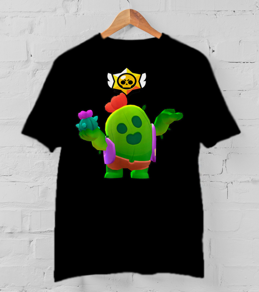 Spike Star Power Brawl Cactus Character T-Shirt
