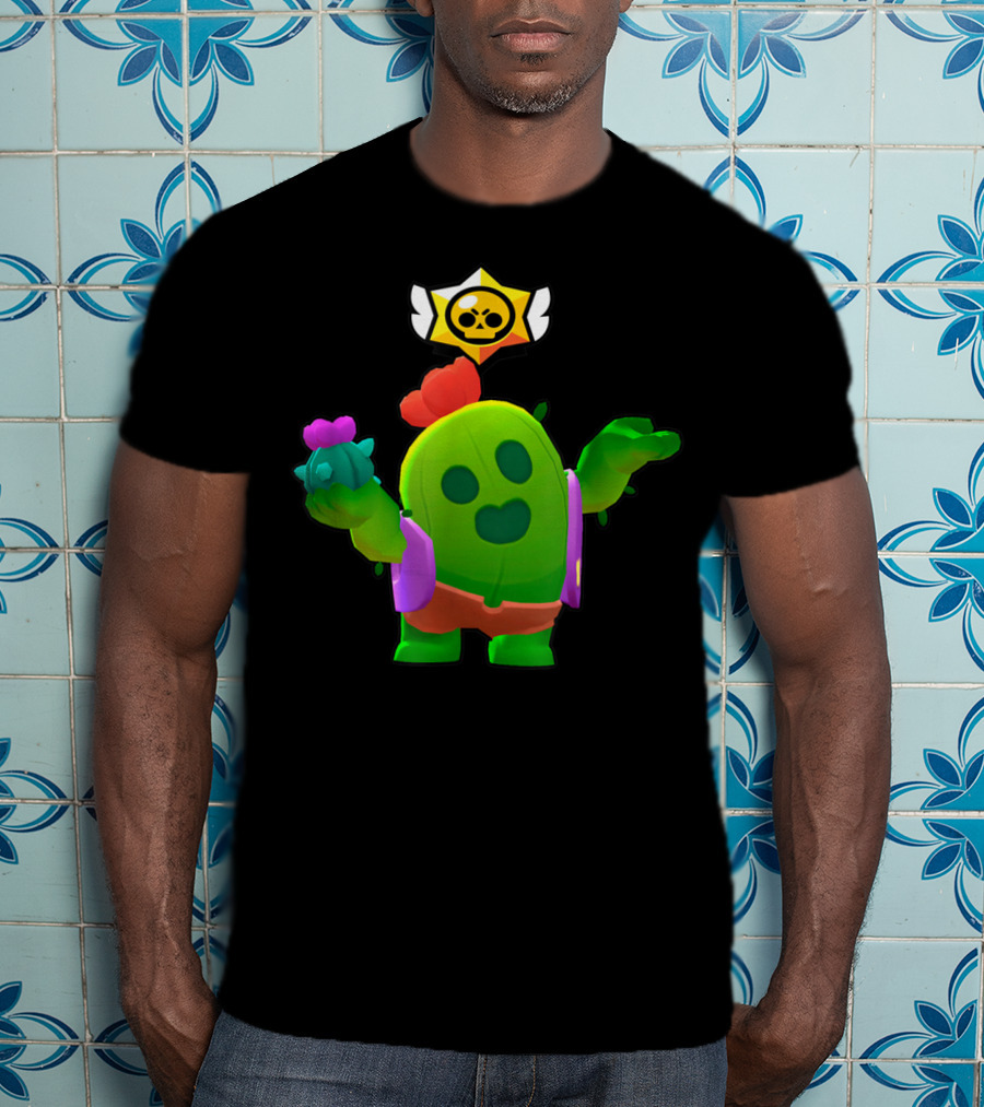 Spike Star Power Brawl Cactus Character T-Shirt