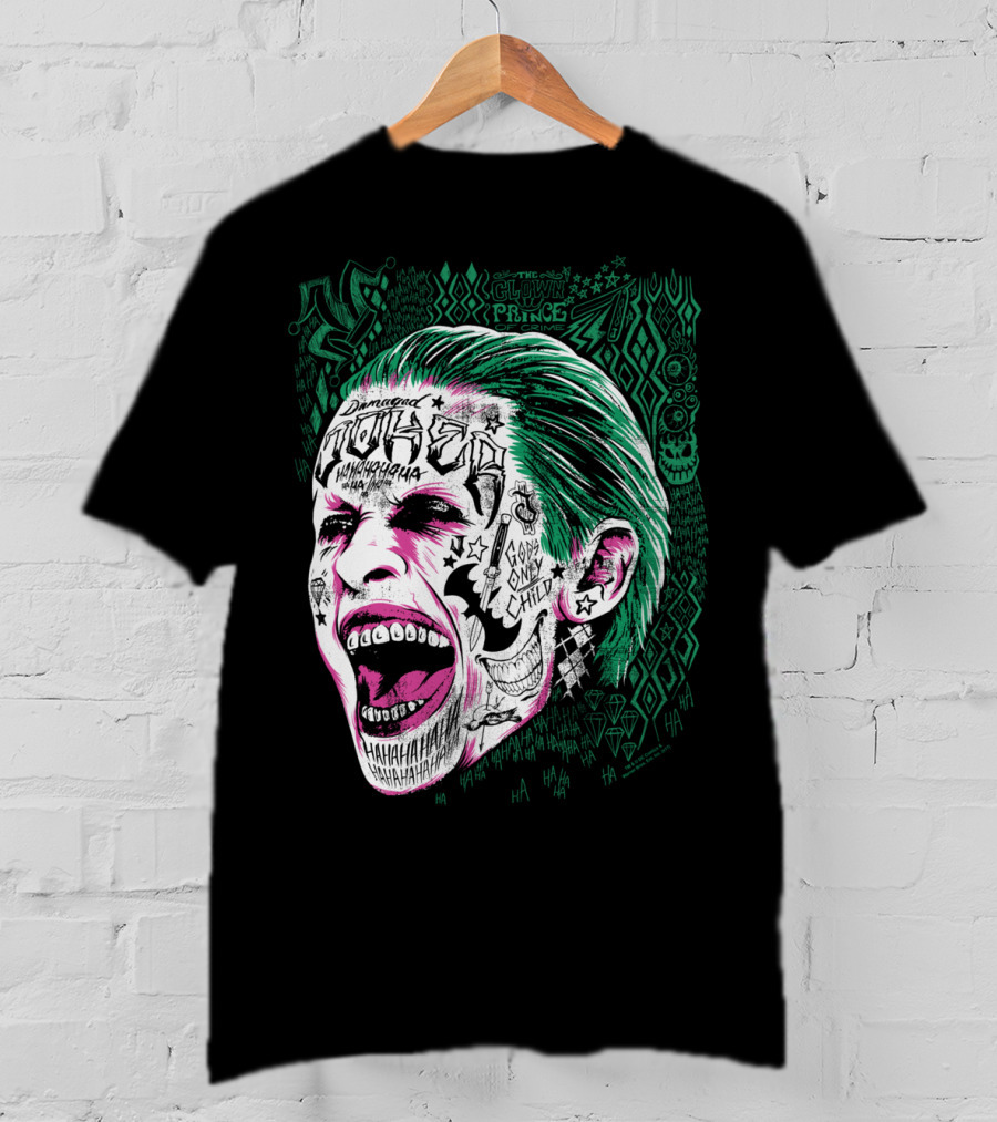 Suicide Squad Joker Damaged Clown Prince Gang Only Child Hahahaha T-Shirt